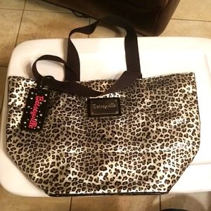 Silver Leopard Betsy Johnson bag